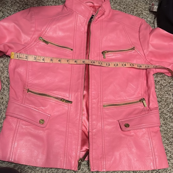 Pink Black Rivet Wilson 100% genuine leather. So soft.  Vintage. Rare. Size s - Picture 8 of 8